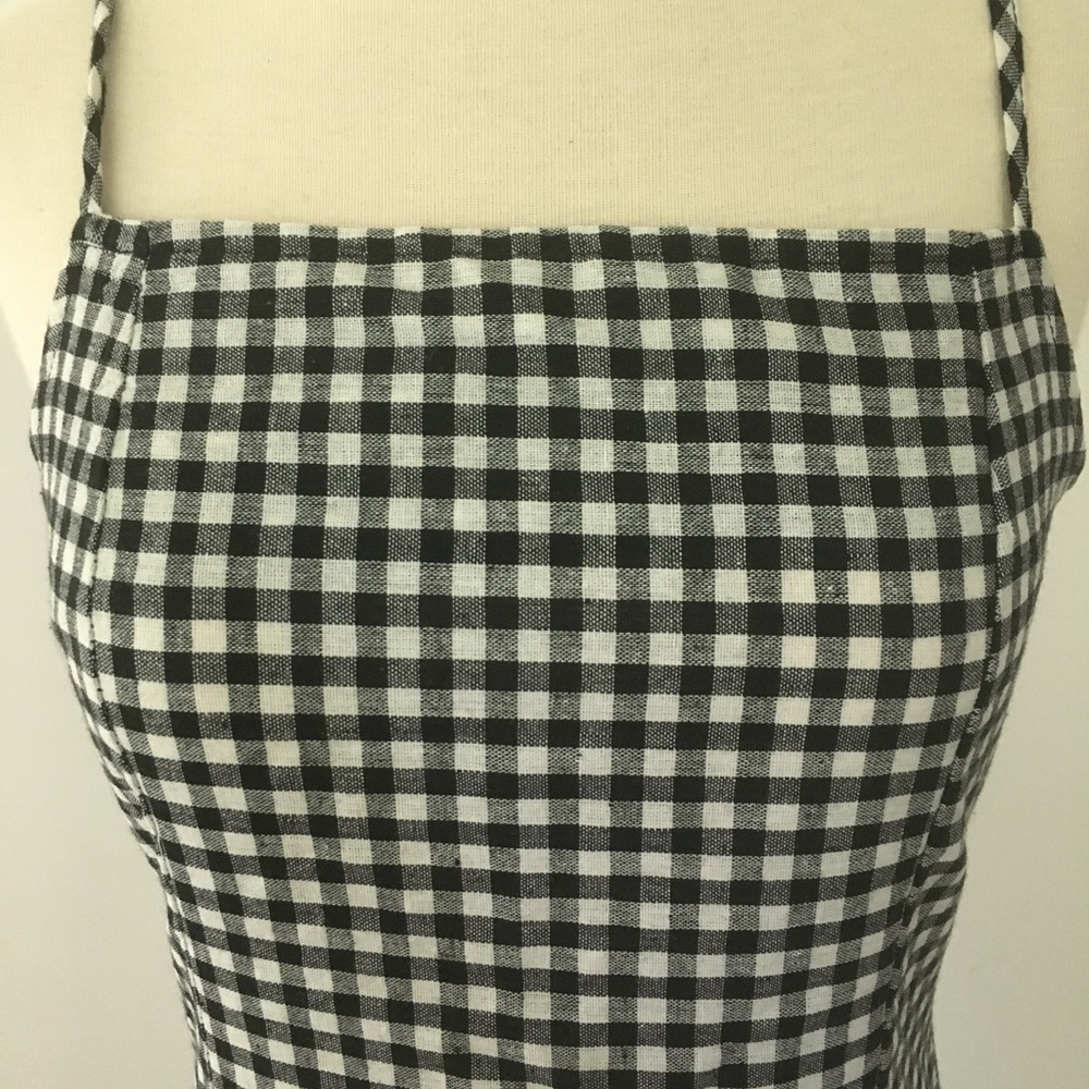 Shein Black & White Gingham Check Sundress - Picture 2 of 5